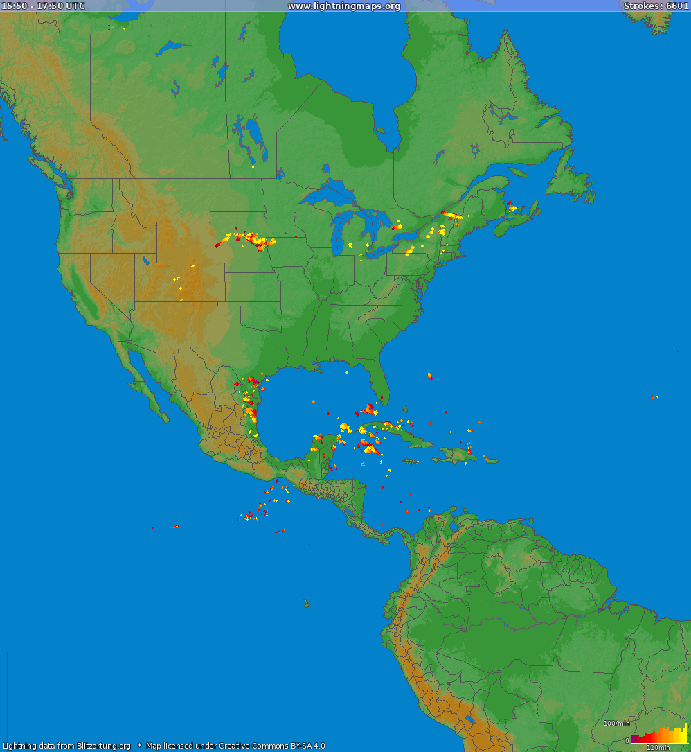 Pomer bleskov (Stanica Maui, Hawaii) North America 2024 Január