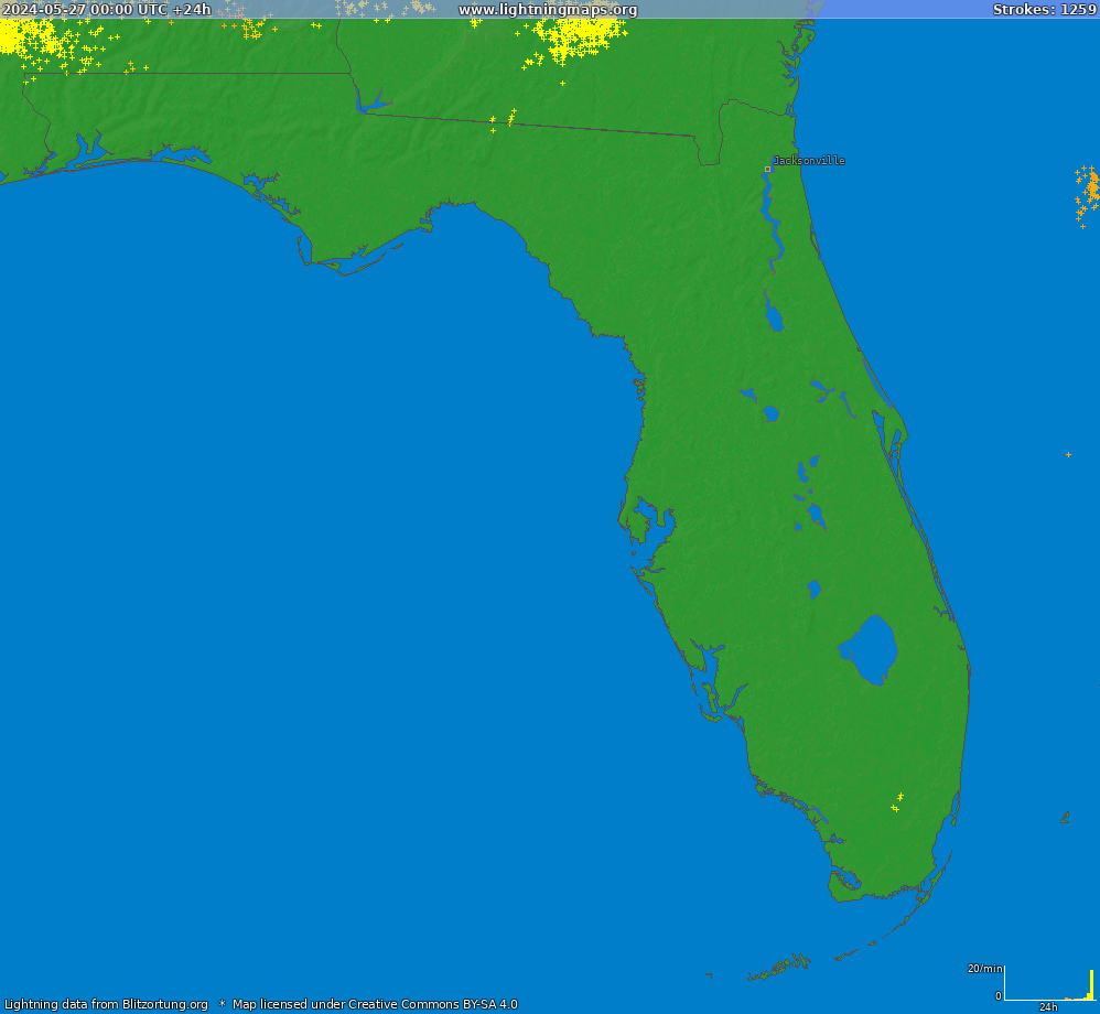Blixtkarta Florida (Big) 2024-05-27