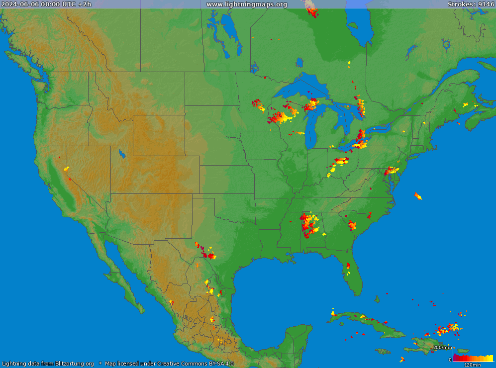 Lightning map USA (Big) 2024-06-06 (Animation)