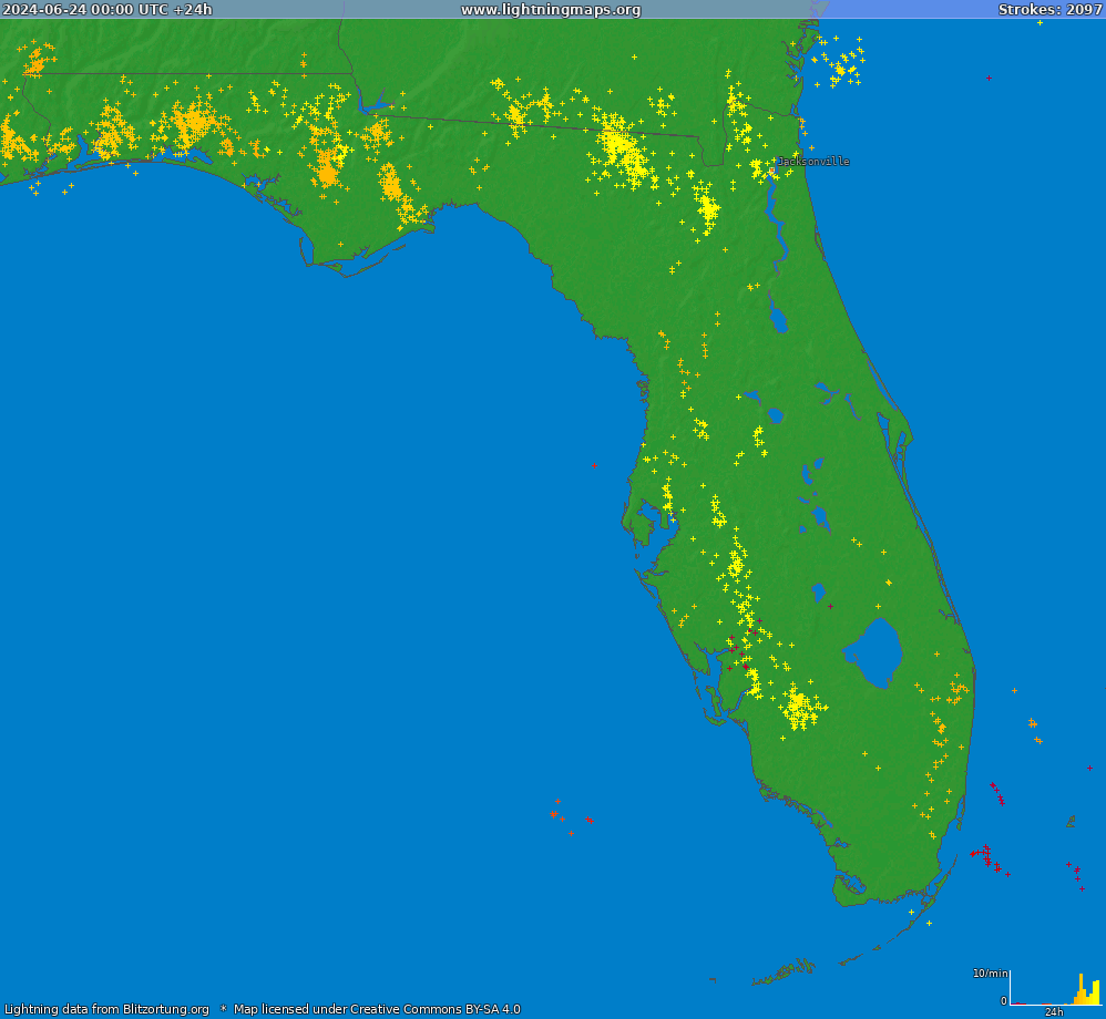 Carte de la foudre Florida (Big) 24/06/2024