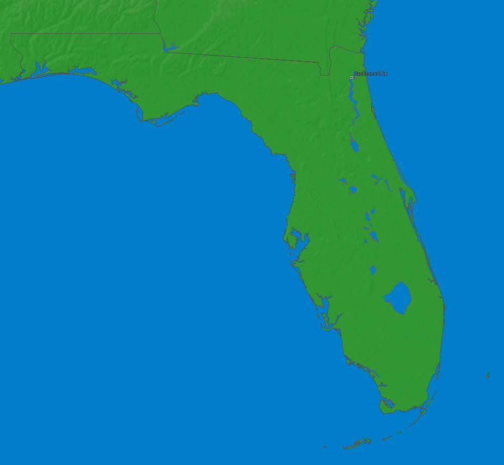Mapa blesků Florida (Big) 23.04.2024 (Animace)