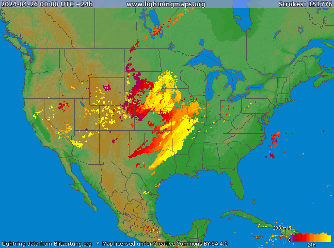 Blitzkarte USA 26.04.2024