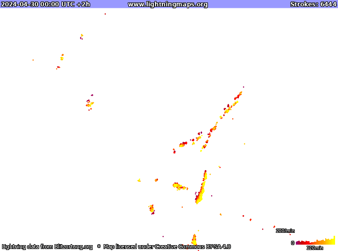 Lightning map USA 2024-04-30 (Animation)