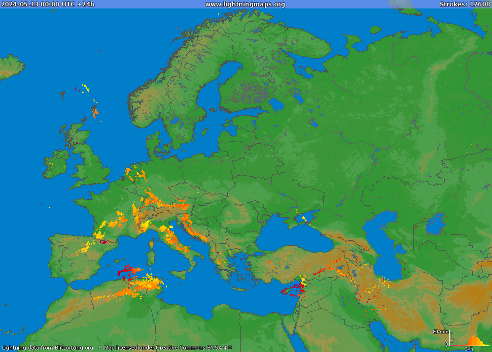 Zibens karte Europe (Big) 2024.05.13