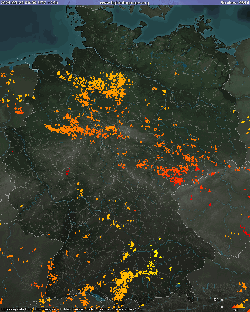 Blitzkarte Deutschland 24.05.2024