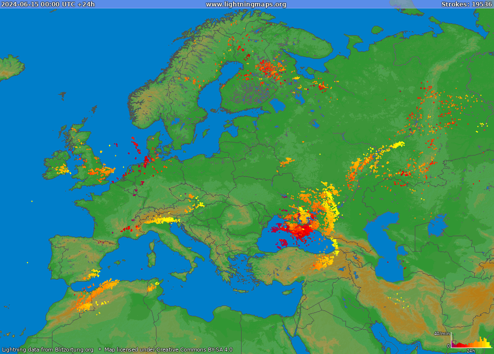 Zibens karte Europe (Big) 2024.06.15