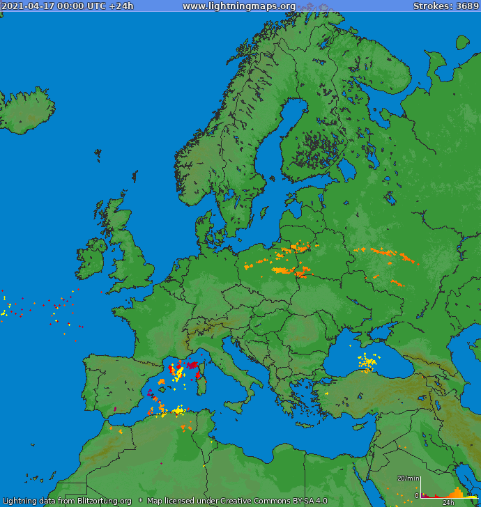 Blitzkarte Europa 17.04.2021