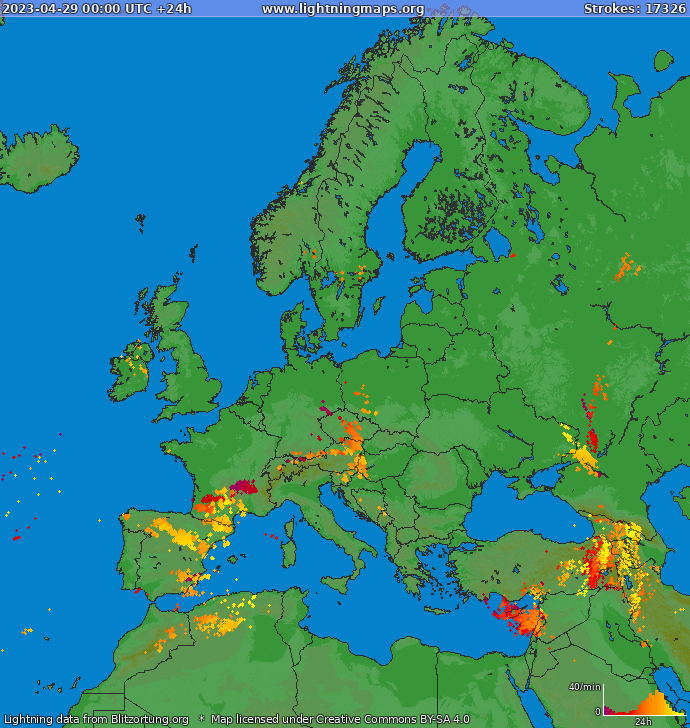 Blitzkarte Europa 29.04.2023