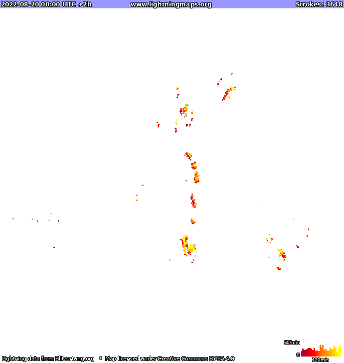 Lightning map Europe 2022-08-20 (Animation)