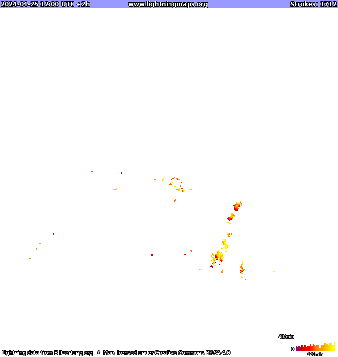 Bliksem kaart Europa 25.04.2024 (Animatie)