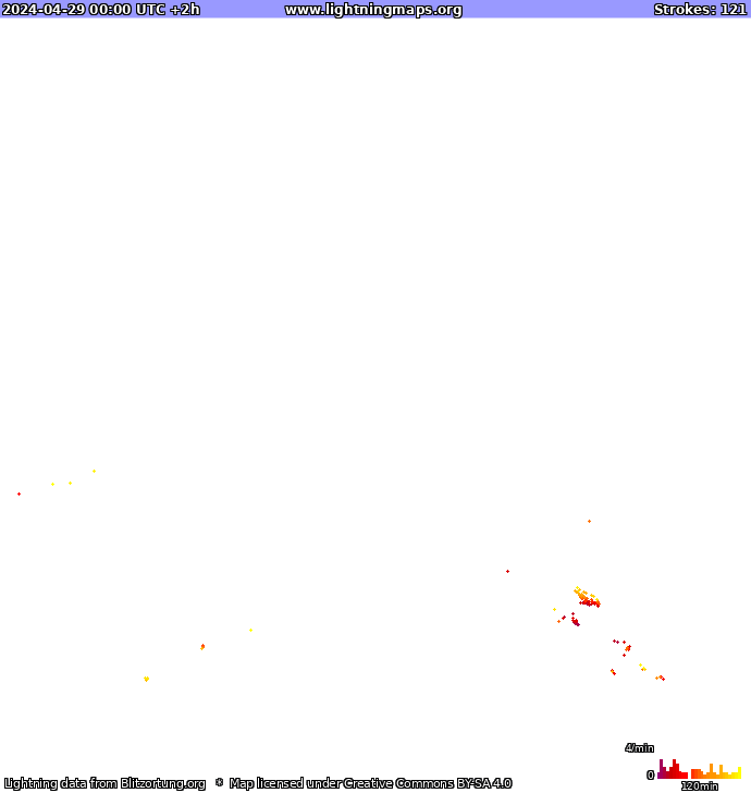 Lightning map Europe 2024-04-29 (Animation)