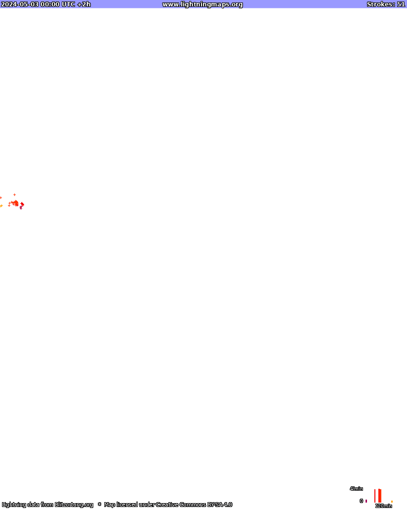 Карта блискавок Німеччина 03.05.2024 (Анімація)