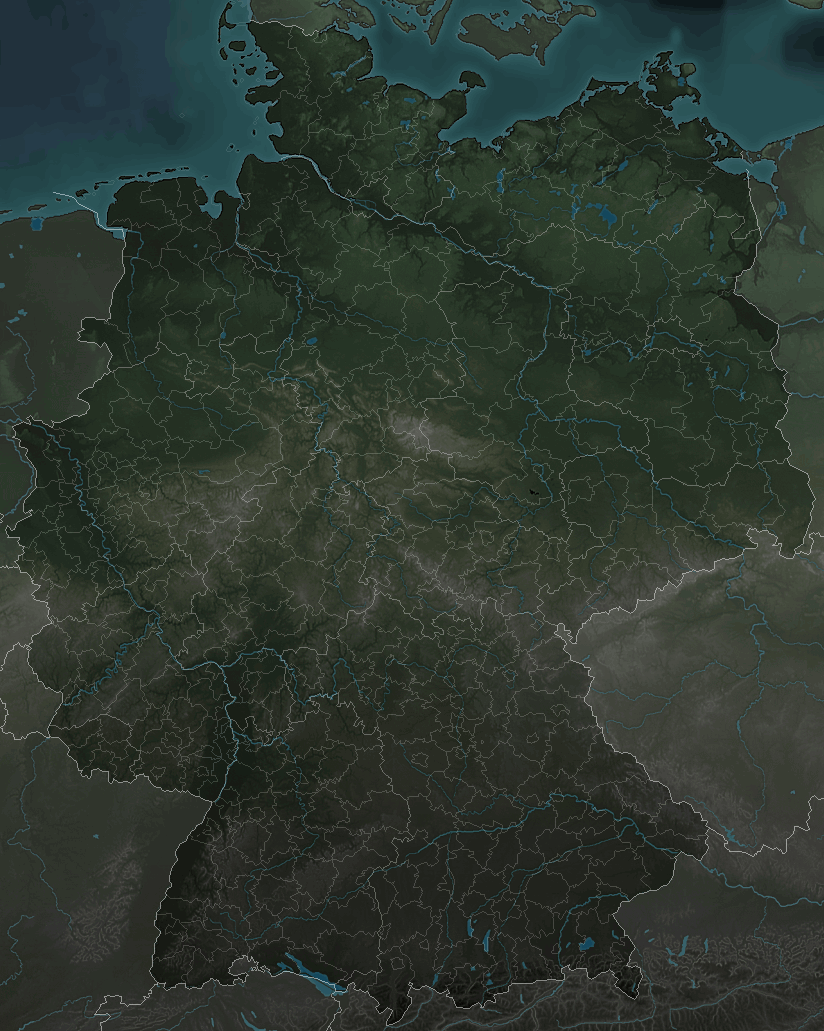 Mapa bleskov Germany Radar 29.03.2024 (Animácia)