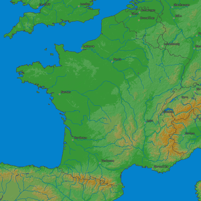 Bliksem kaart Frankrijk 28.03.2024 (Animatie)