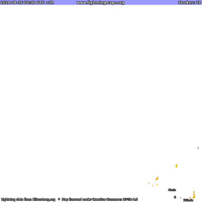 Lightning map France 2024-04-26 (Animation)