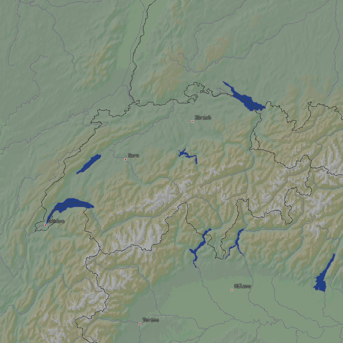 Lightning map Switzerland 2024-04-18 (Animation)