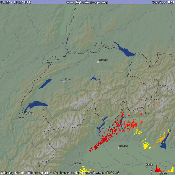 Zibens karte Šveice 2024.06.10 09:32:01 UTC