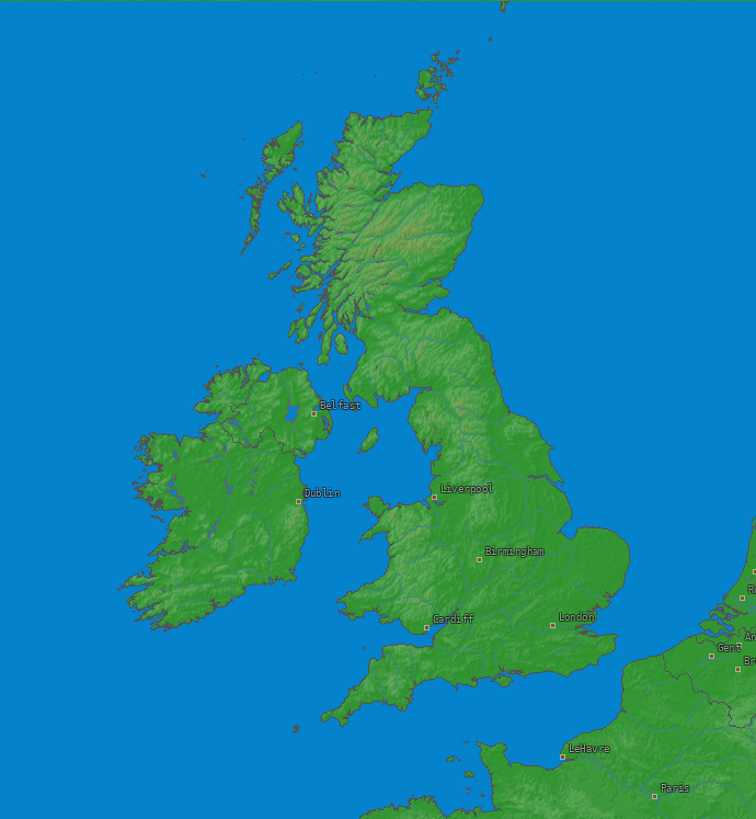 Lightning map United Kingdom 2024-04-25 (Animation)