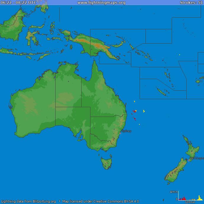 Pomer bleskov (Stanica le tholonet (BLUE)) Oceania 2022 Máj