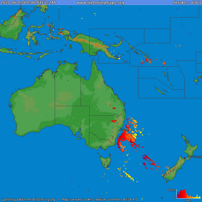 Blixtkarta Oceania 2021-06-03