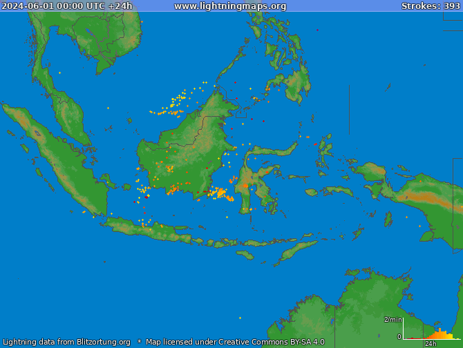 Zibens karte Indonesia 2024.06.01