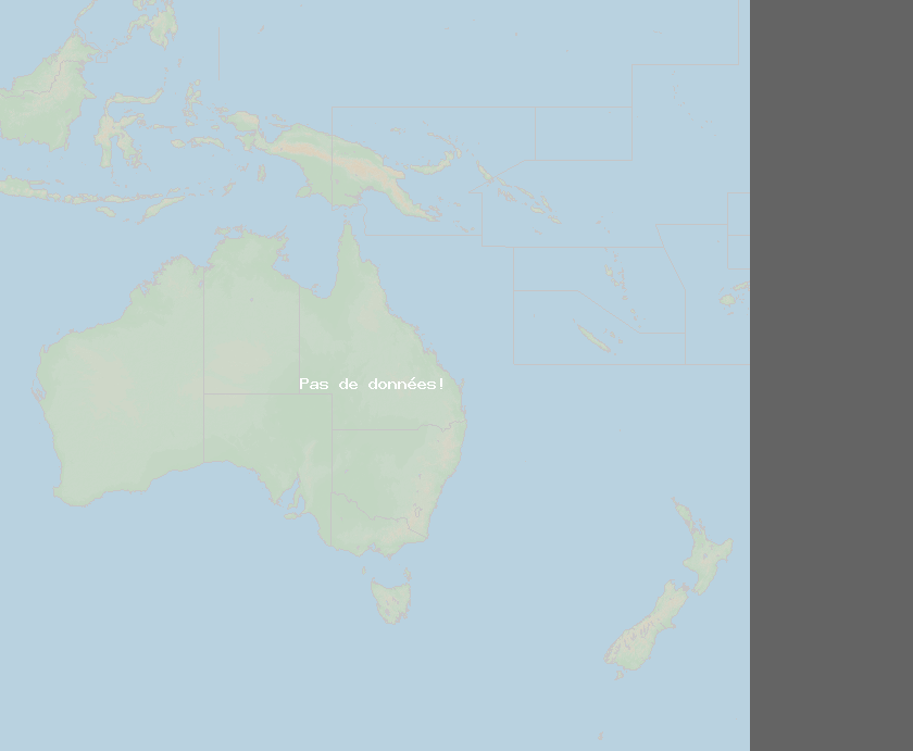 Densité de foudroiement Oceania 2019 