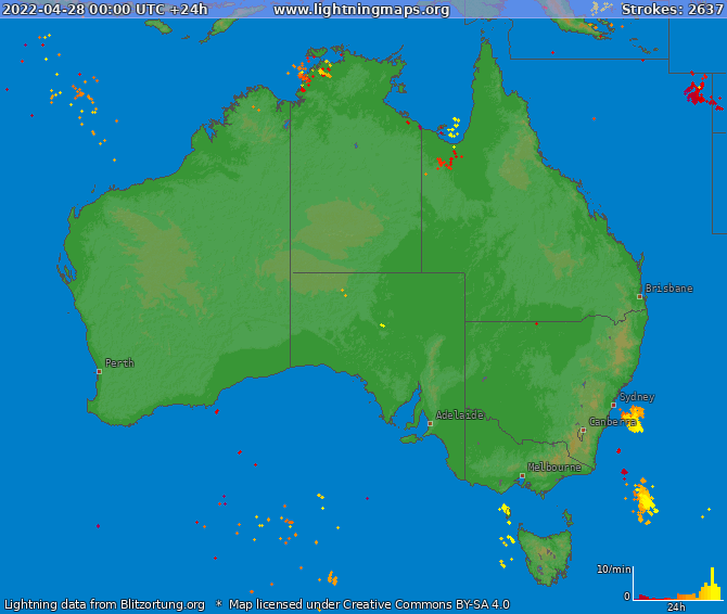 Blixtkarta Australia 2022-04-28