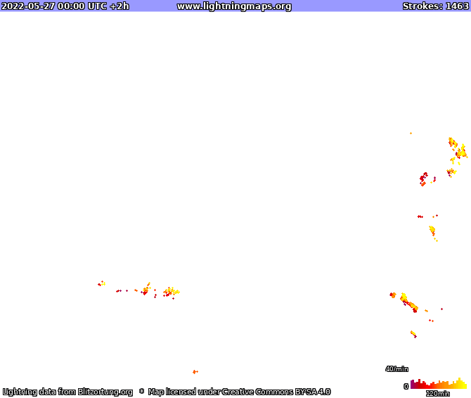 Lightning map Australia 2022-05-27 (Animation)