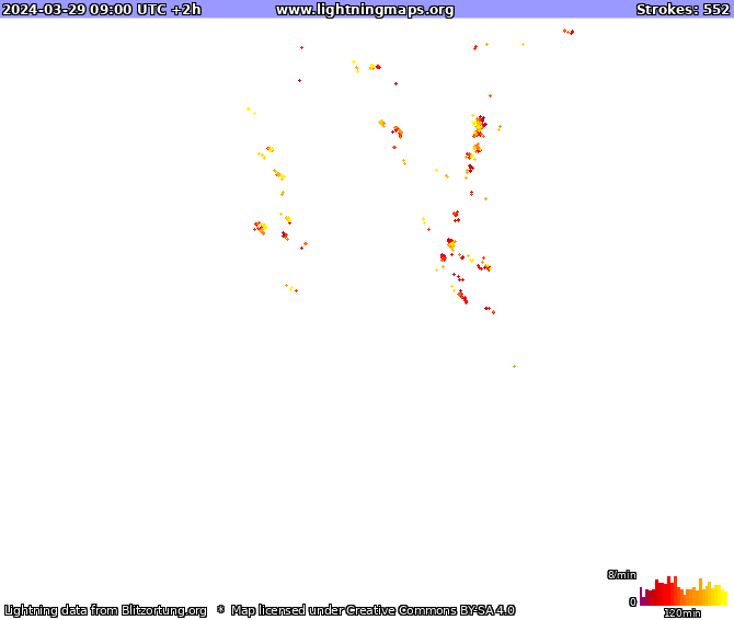 Lightning map Australia 2024-03-29 (Animation)