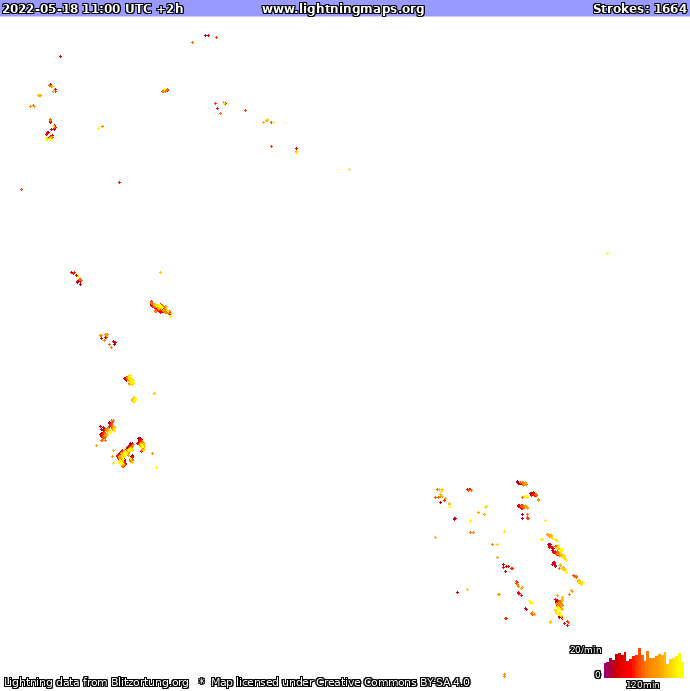Carte de la foudre Oceania 18/05/2022 (Animation)