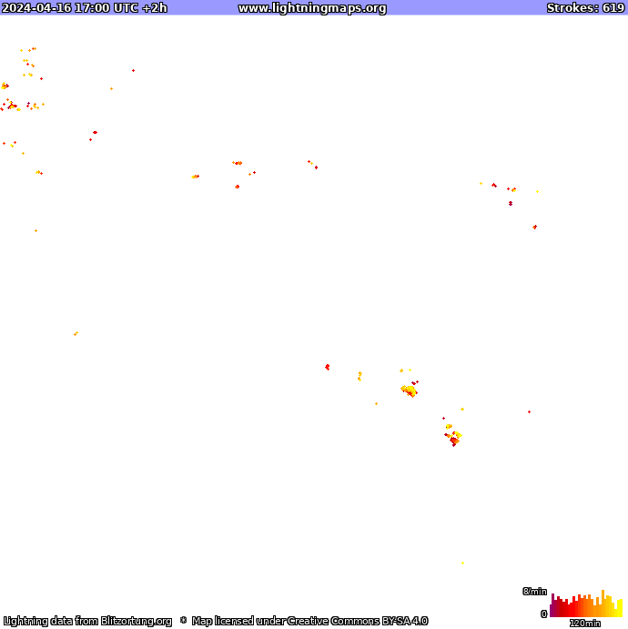 Lightning map Oceania 2024-04-16 (Animation)