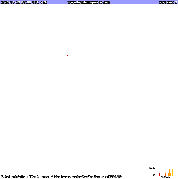 Lightning map Oceania 2024-04-19 (Animation)