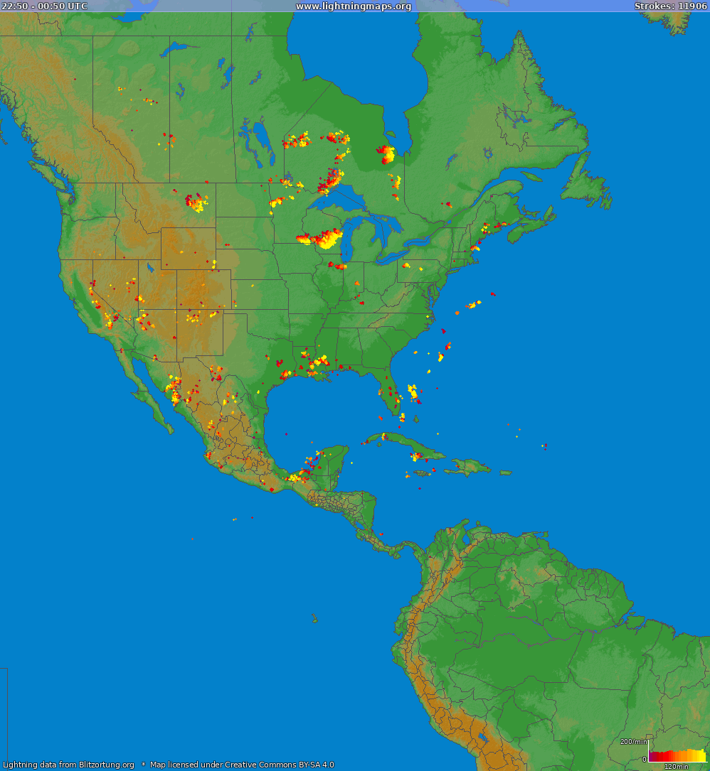 Pomer bleskov (Stanica Rovaniemi (Blue)) North America 2024 