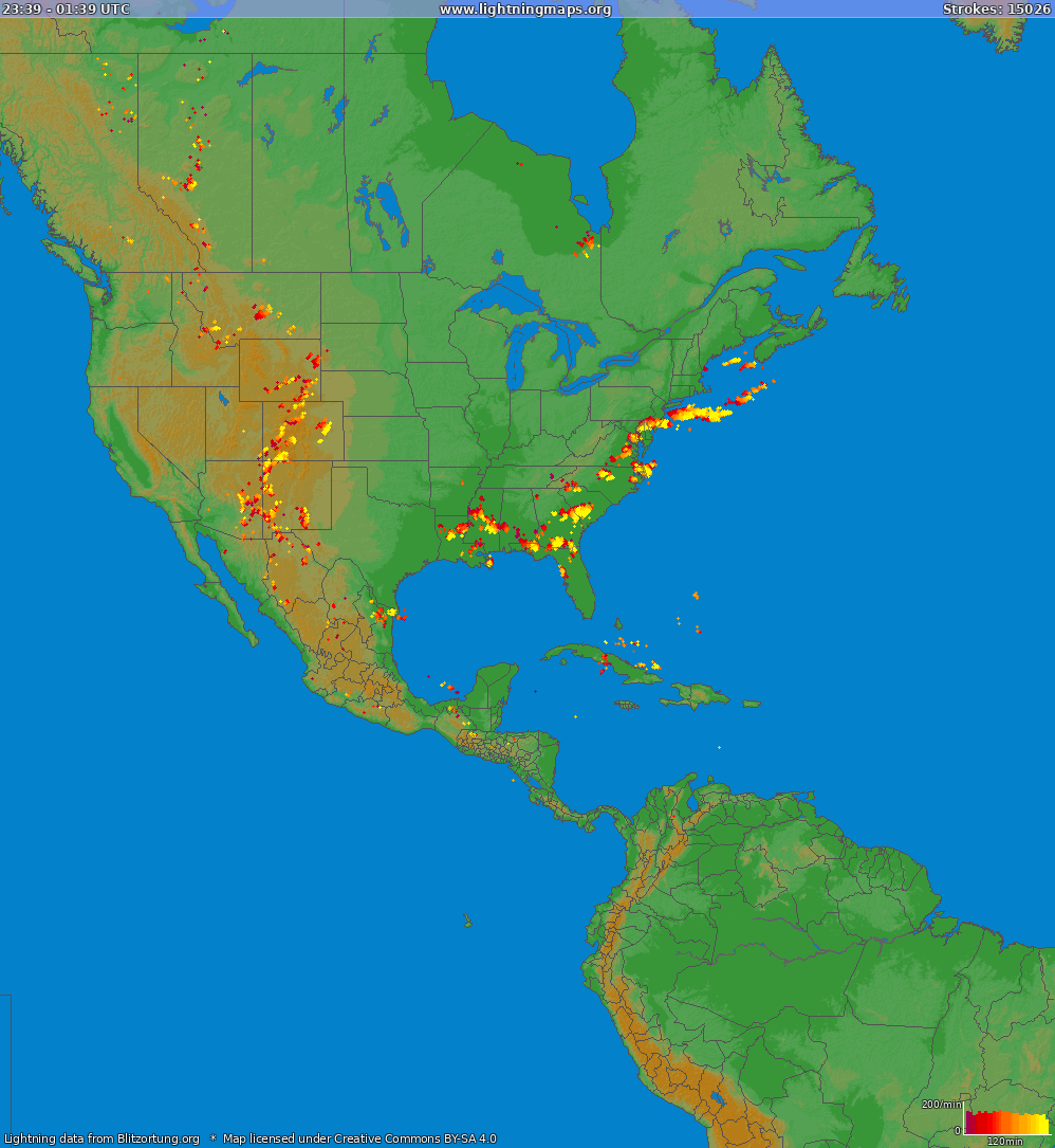 Poměr blesků (Stanice Seattle) North America 2024 