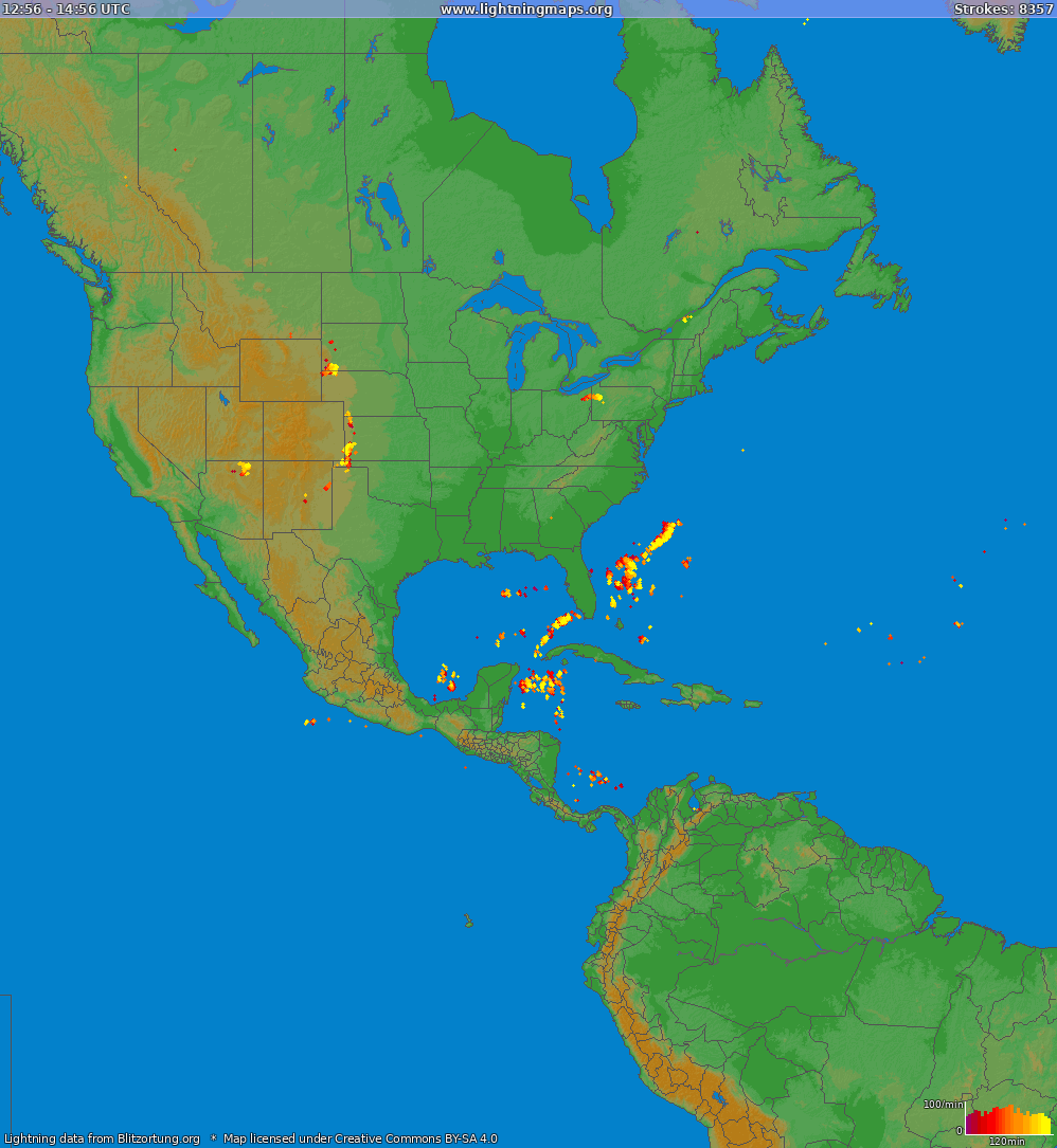 Poměr blesků (Stanice LeganÃ©s) North America 2024 