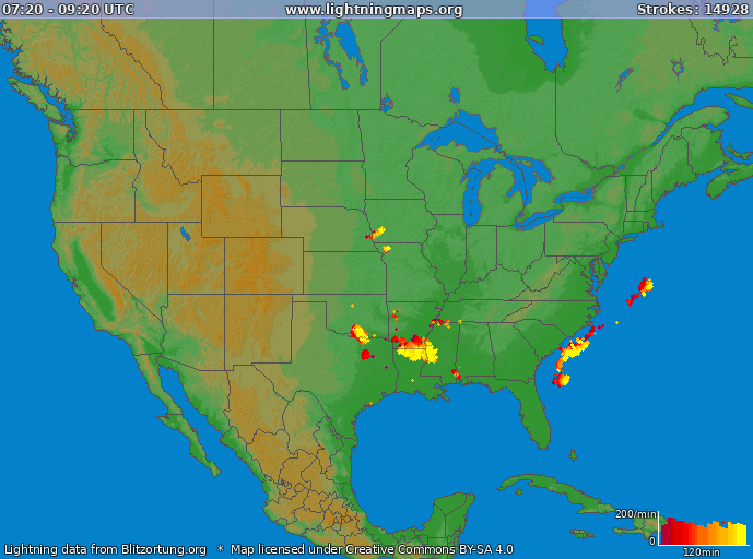 National Lightning Map