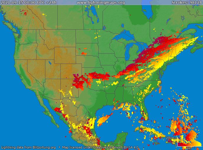 America :: Archives :: Maps :: USA :: LightningMaps.org