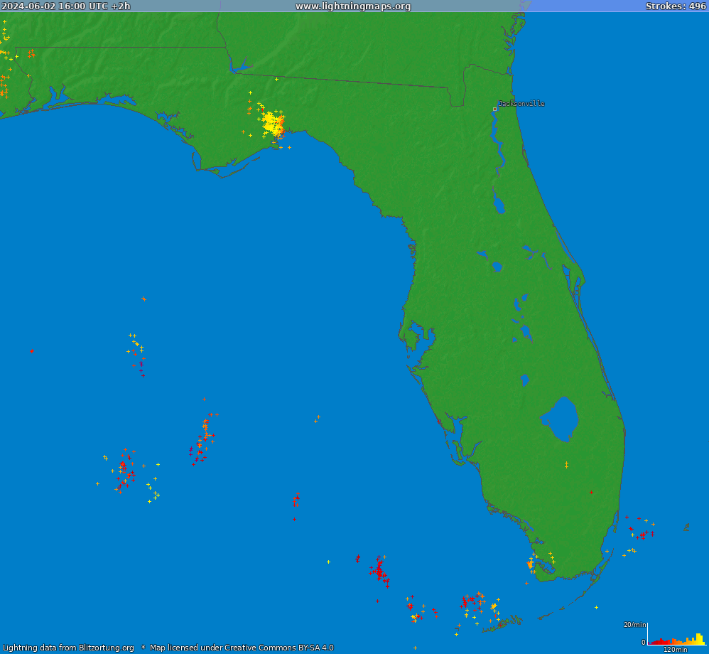 Blixtkarta Florida (Big) 2024-06-02 (Animering)