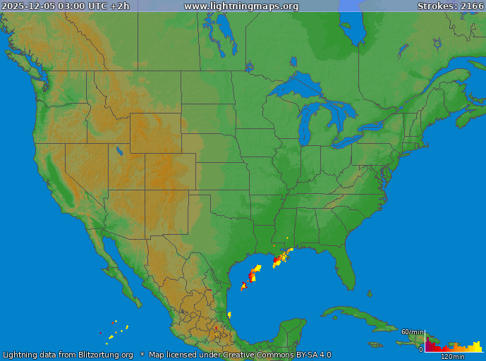 Blitzkarte USA 05.12.2025 (Animation)