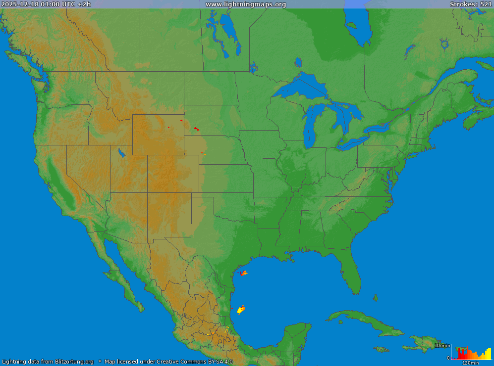 Zibens karte USA (Big) 2025.12.18 (Animācija)