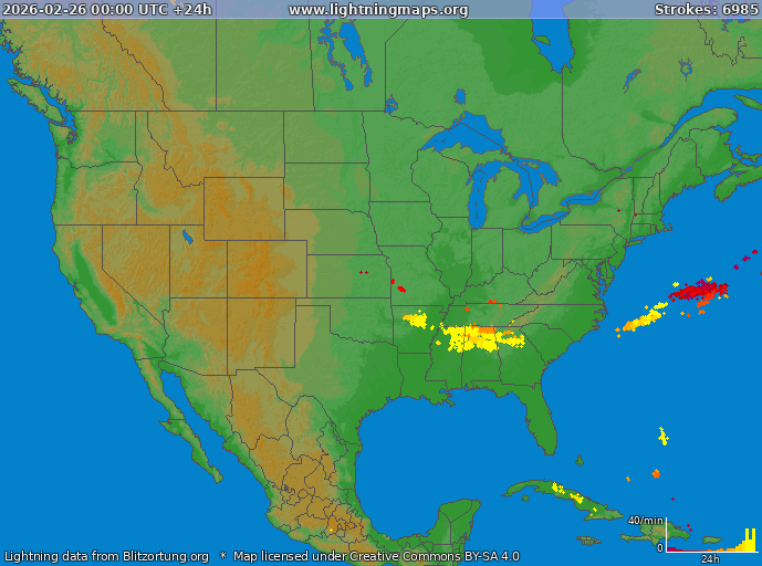 Lightning map USA 2026-02-26