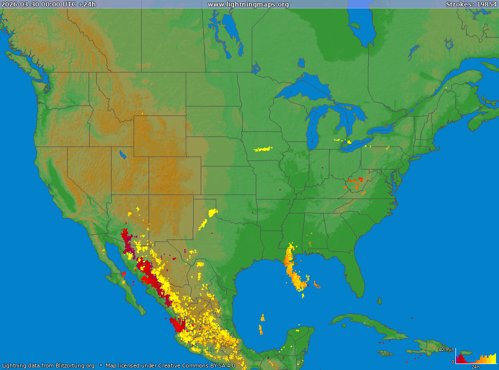 Lightning map USA (Big) 2026-03-30