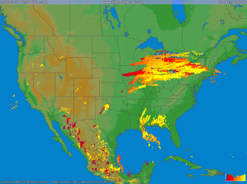 Zibens karte USA (Big) 2026.03.31