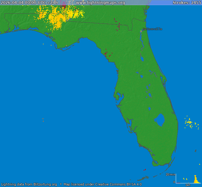 Lightning map Florida 2026-04-04