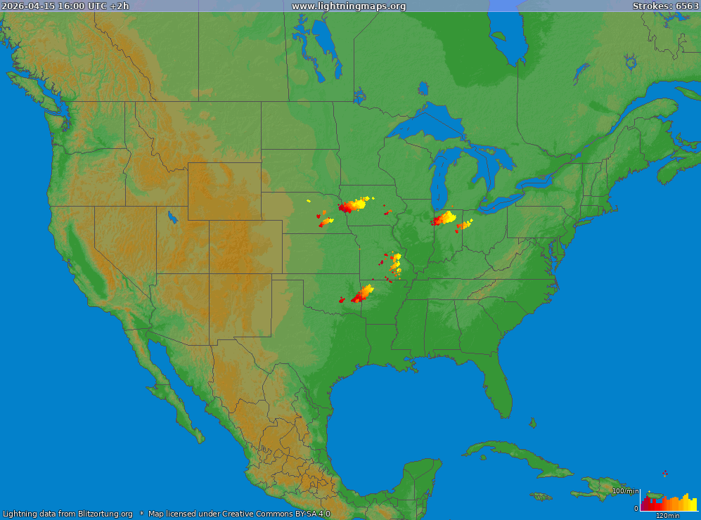 Lightning map USA (Big) 2026-04-15 (Animation)