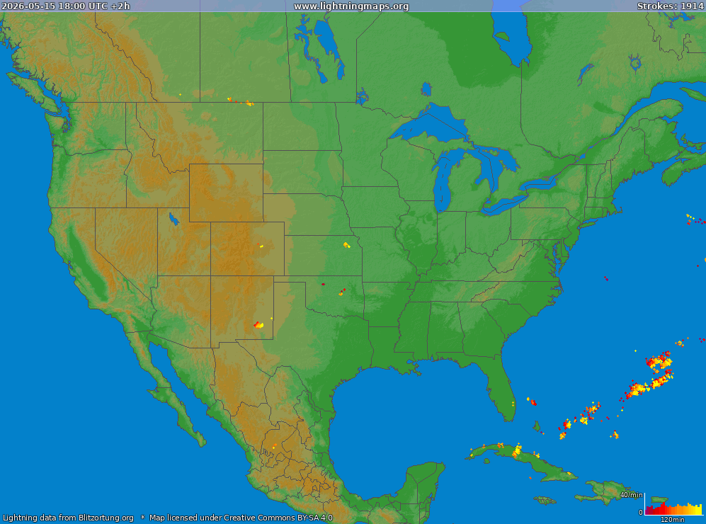 Lightning map USA (Big) 2026-05-15 (Animation)