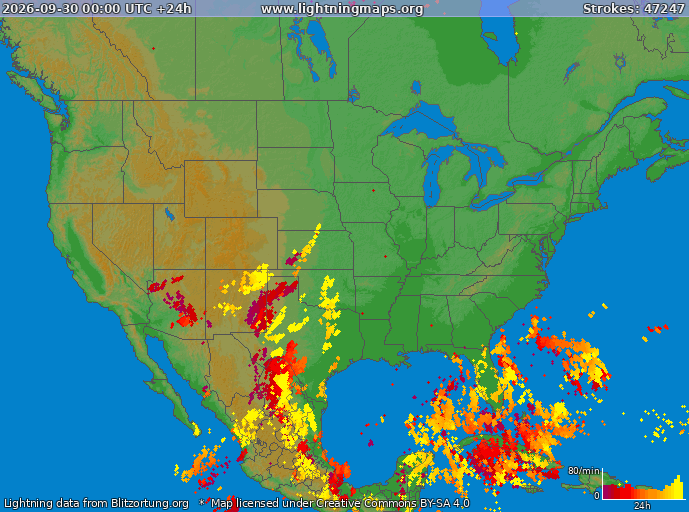 Lightning map USA 2026-09-30
