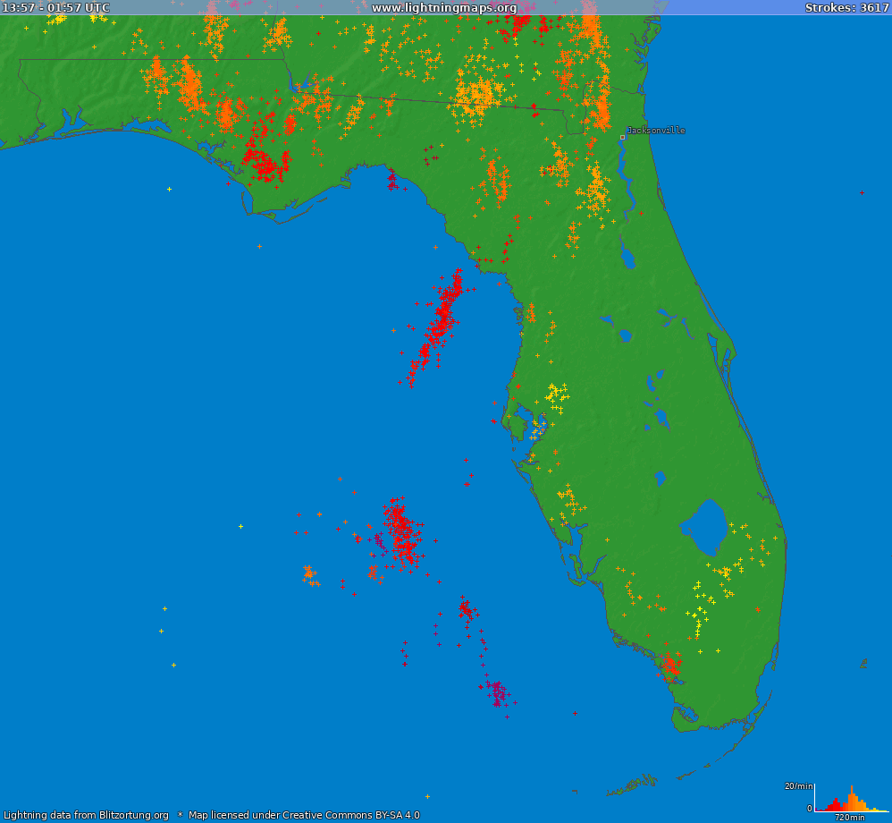 Blixtkarta Florida (Big) 2024-06-11 17:36:59 UTC