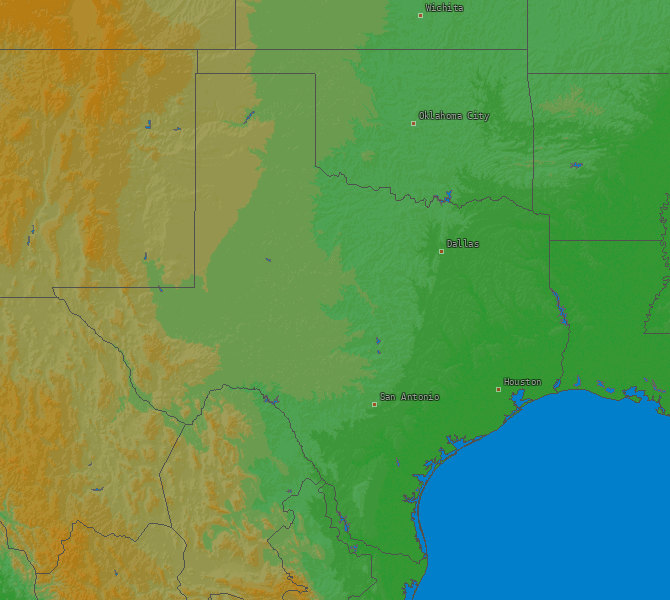 Lightning map Texas 2024-04-27 (Animation)