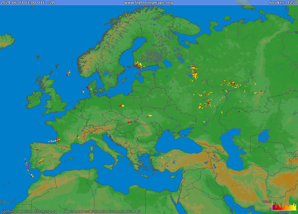 Lightning map Europe (Big) 2024-06-07 (Animation)